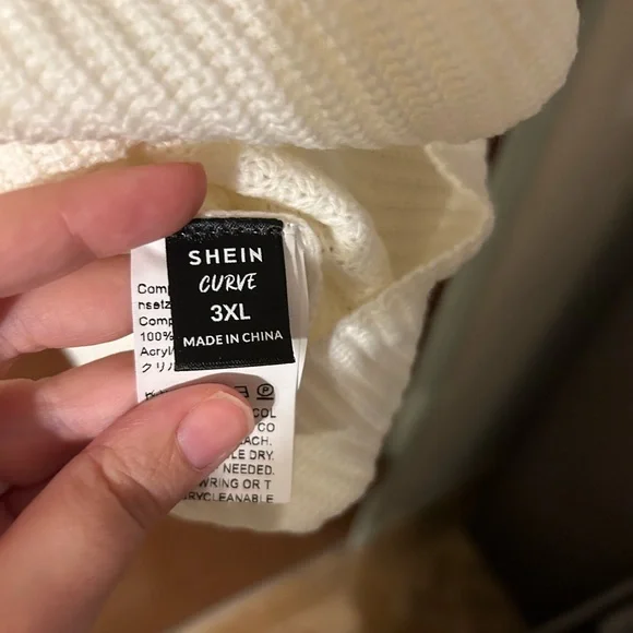 Shein Curve Turtleneck Loose Knit Sweater - Picture 5 of 6